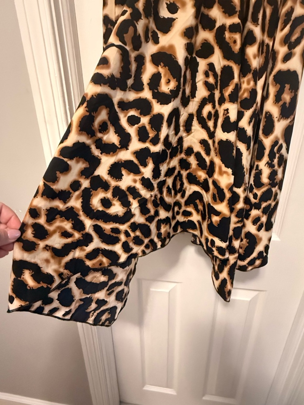 Shein Curve Leopard Print Spaghetti Strap Dress - Brown & Black - Picture 3 of 4